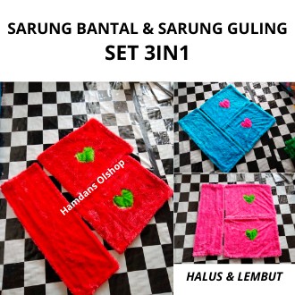 sarung bantal 2 + sarung guling 1