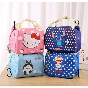 Tas Bekal Karakter/Iconic Insulated Lunch Bag Cooler WAJAH KARTUN -Tas Bekal Makan -KT06