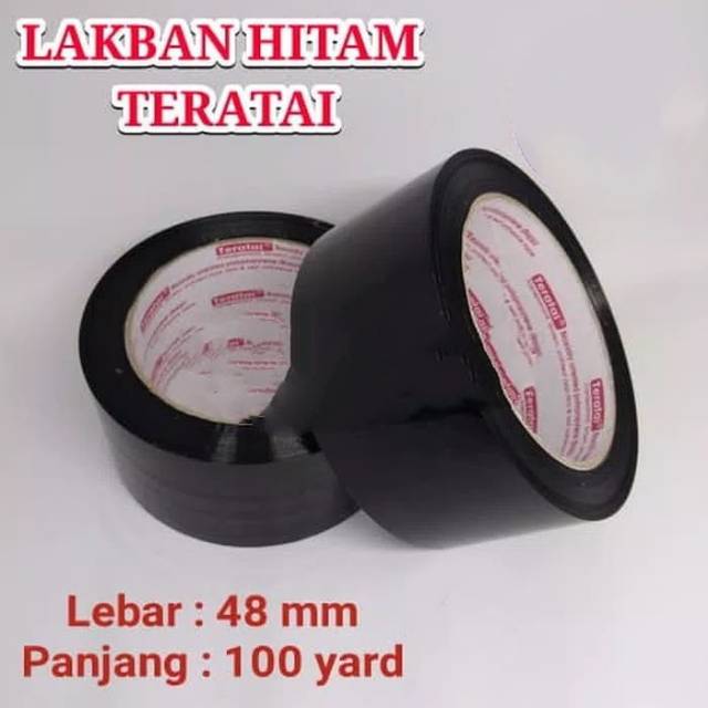 

ISOLASI HITAM TERATAI LAKBAN SELOTIP SOLASI OPP PLASTIK WARNA HITAM