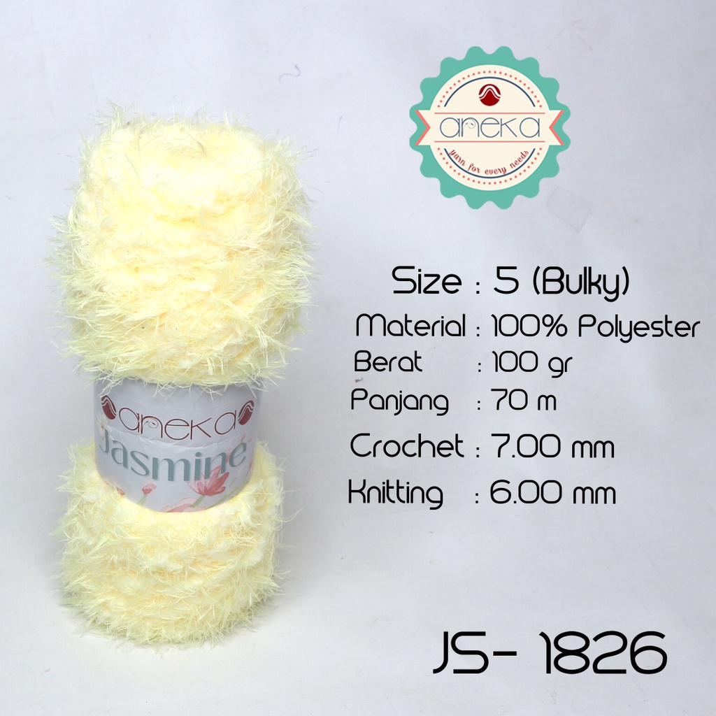 Benang Rajut Bulu Halus Jasmine Yarn / Cashmere Plush - 1826