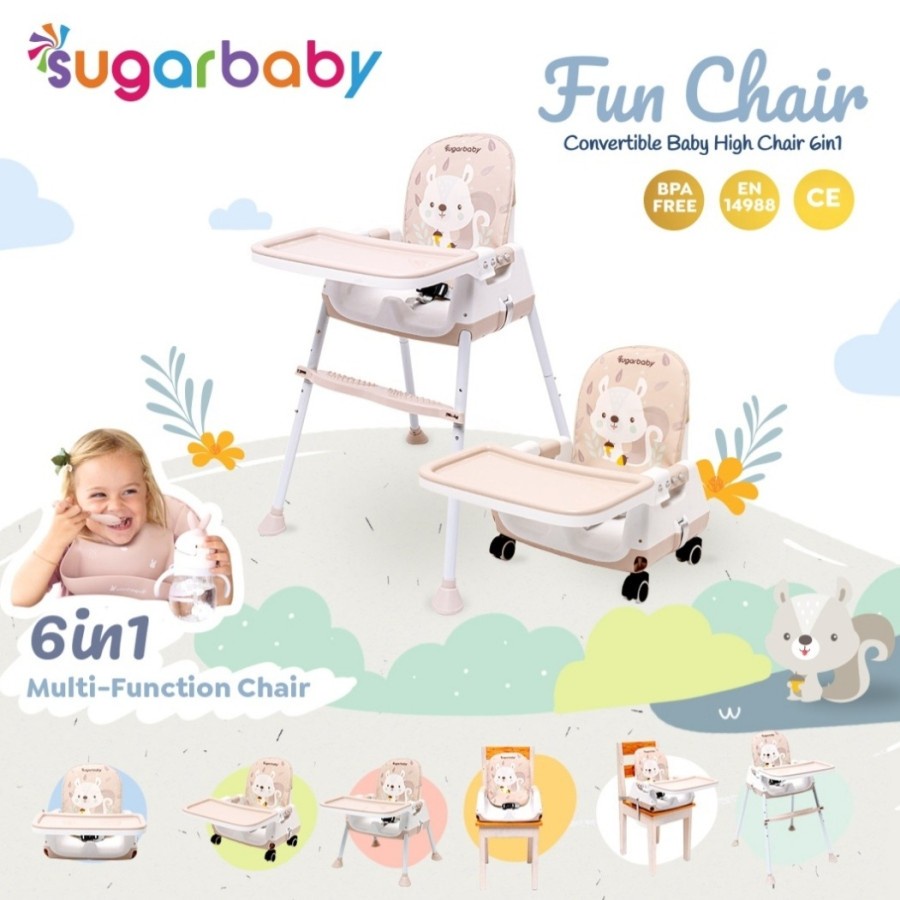 Makassar - Sugarbaby Fun Chair (Convertible Baby High Chair 6in1)