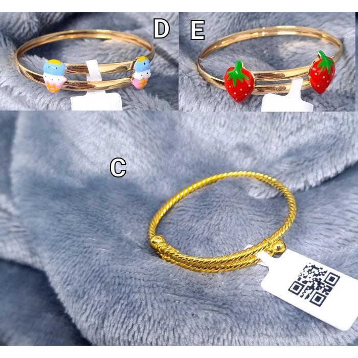 Gelang emas bayi baby emas kuning 700 kadar 16 K
