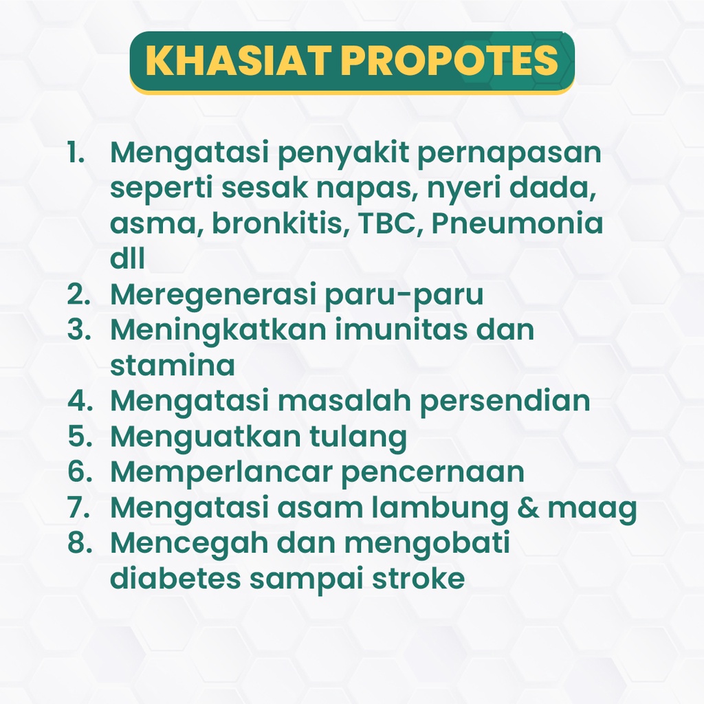 Propolis Obat TBC Paru Kronis, Batuk Berdahak &amp; Berdarah Menahun, Sesak Nafas, Asma, Paru-Paru Basah - Propotes 10ml