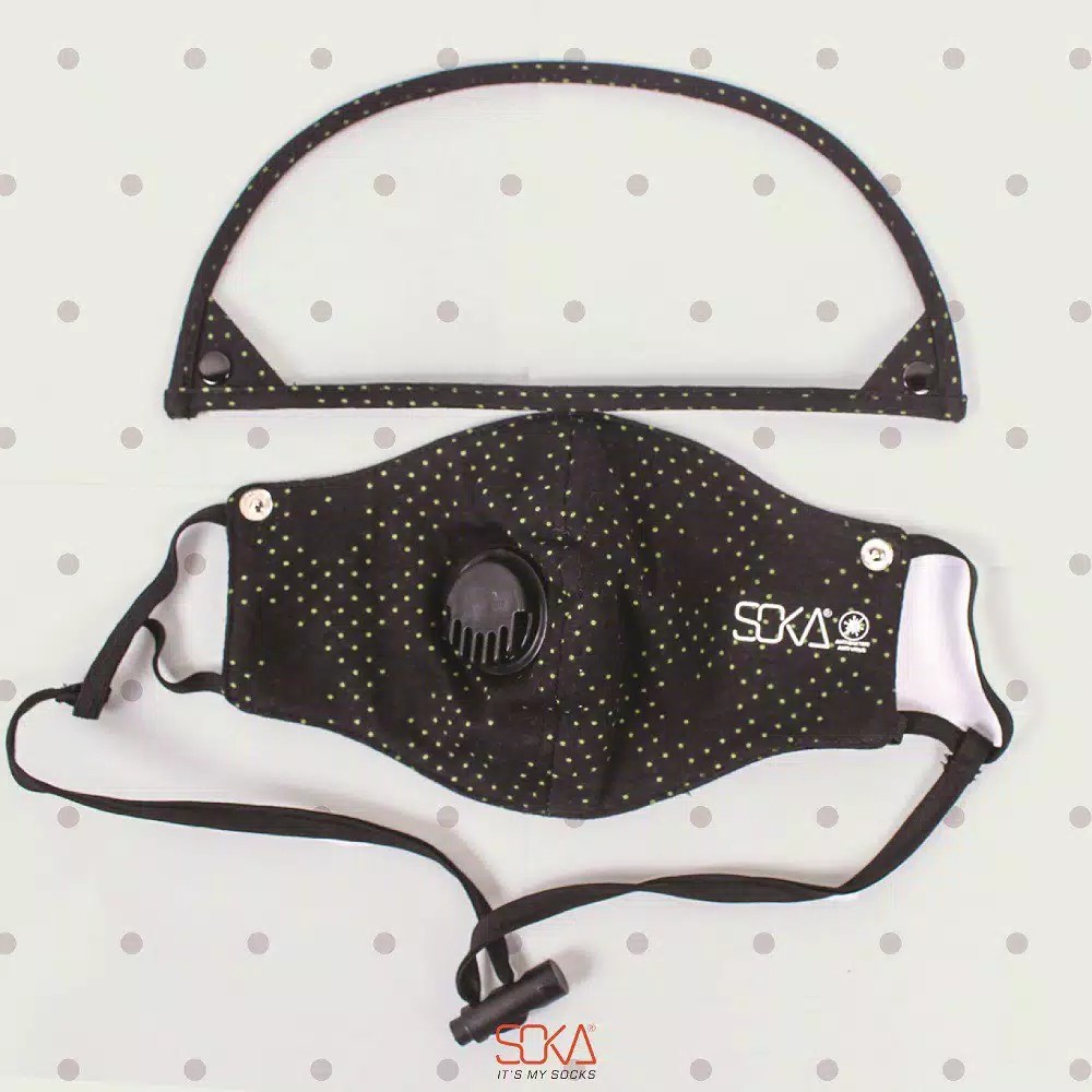 Masker Motif - Masker faceshield Airflow - Masker SOKA