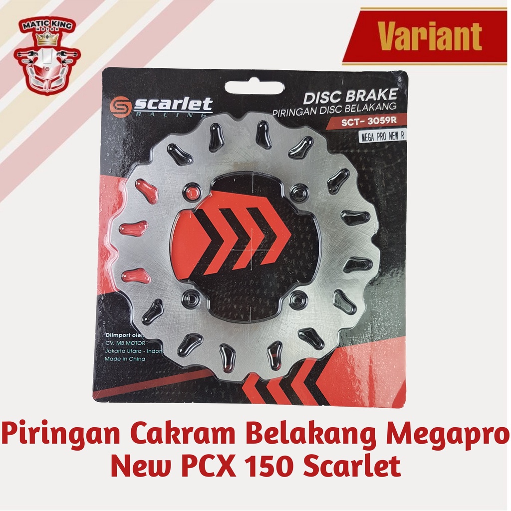 Piringan Discbrake Cakram Rem depan  Beat Vario Scoopy Spacy Karbu Fi ESP 110 115 125  Scarlet Racing