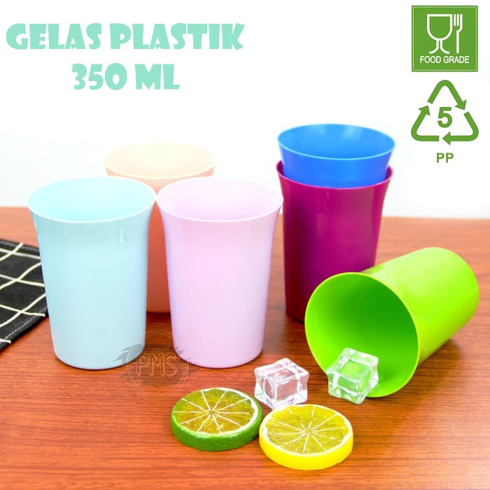 Jual Pw Set Gelas Air Minum 12 Pcs Mug Air Minum Plastik 350ml Hx A5 Shopee Indonesia 7636