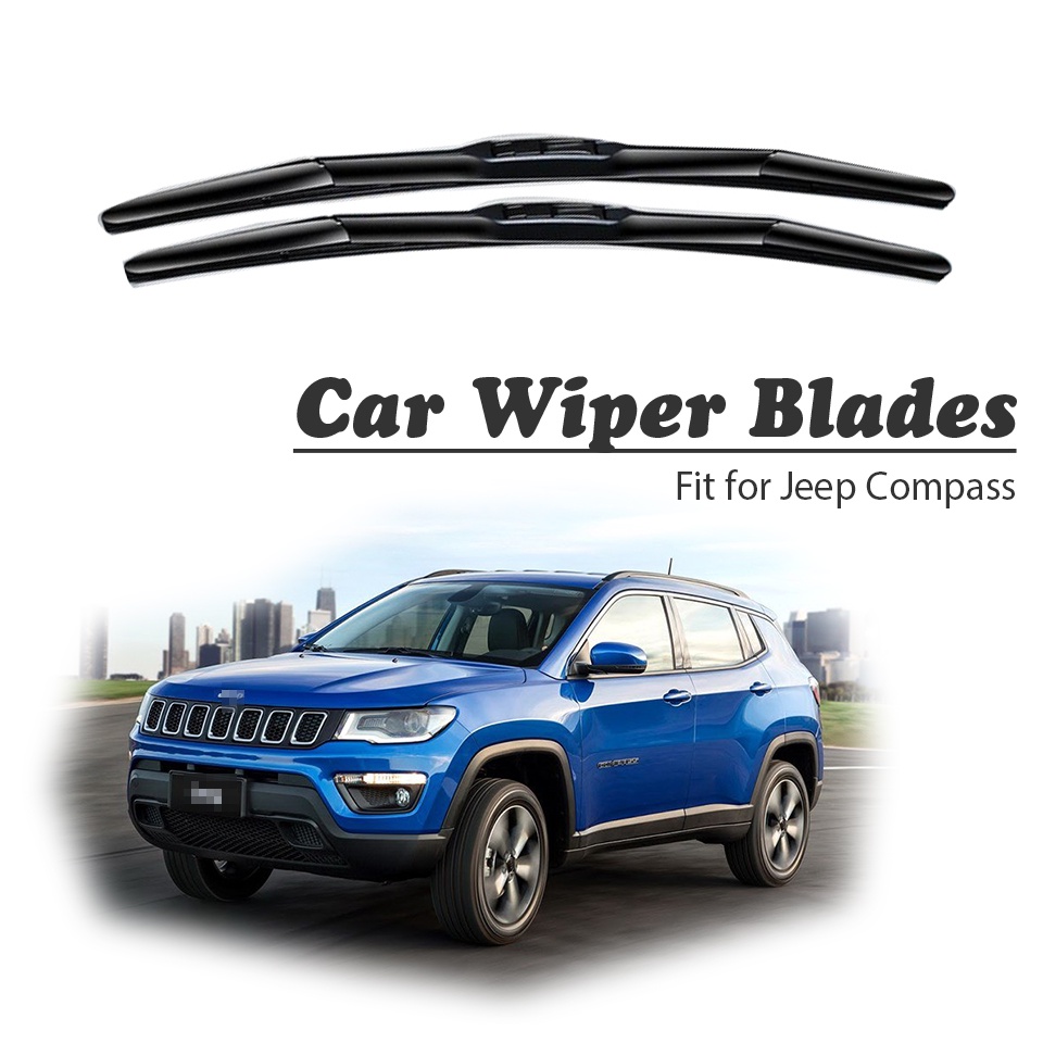 1 Set Karet Wiper Depan Mobil Untuk Jeep Compass MK49 2017 2016-2006