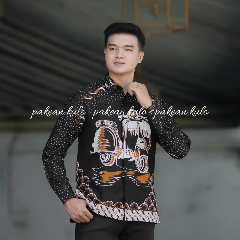 Batik Premium Pria Slimfit 053 || Motif Vespa