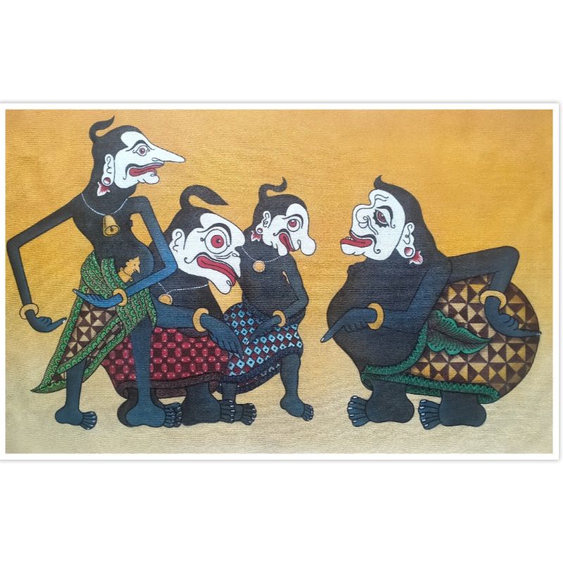 Jual Lukisan Wayang Punakawan 80 x130 cm | Shopee Indonesia