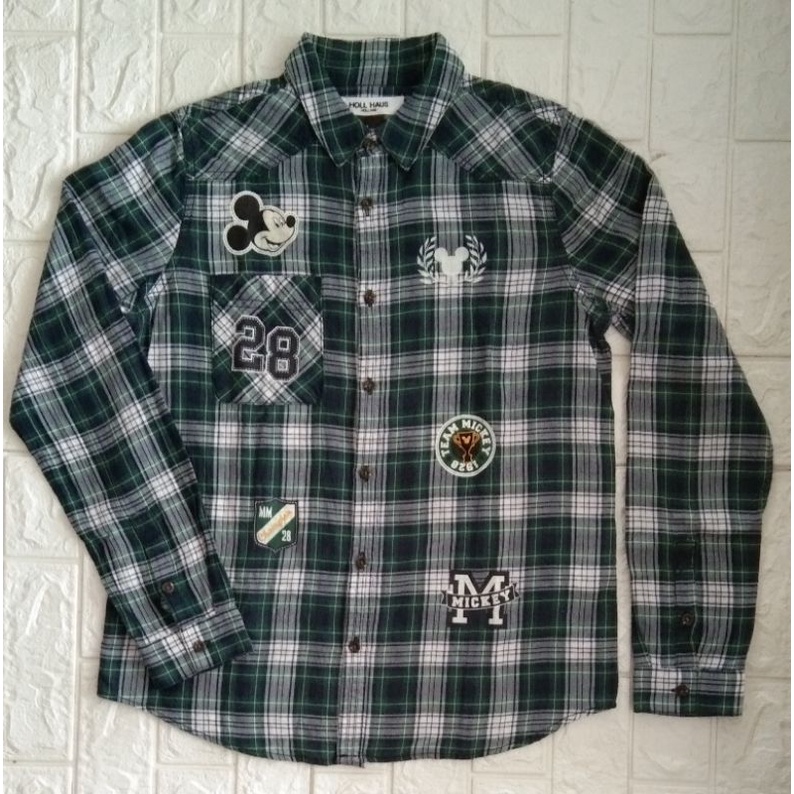 kemeja disney second/kemeja back print/kemeja brand