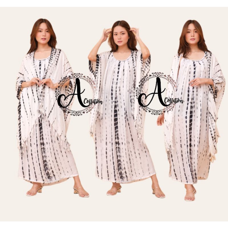 One Set Setelan Lobek Bali Dan Outer Motif Lilit