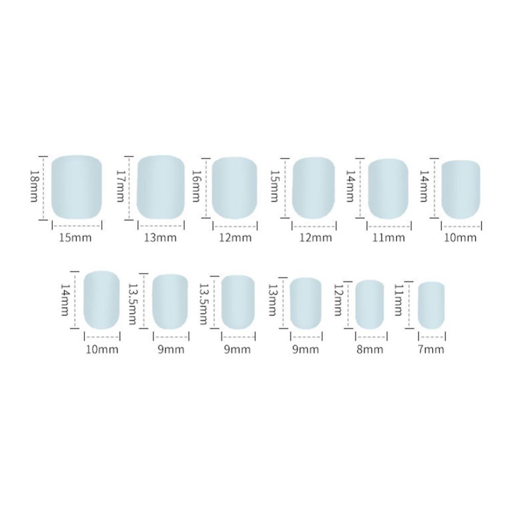 Timekey 24pcs / set Stiker Kuku Palsu Extension Removable Untuk Nail Art A8K9