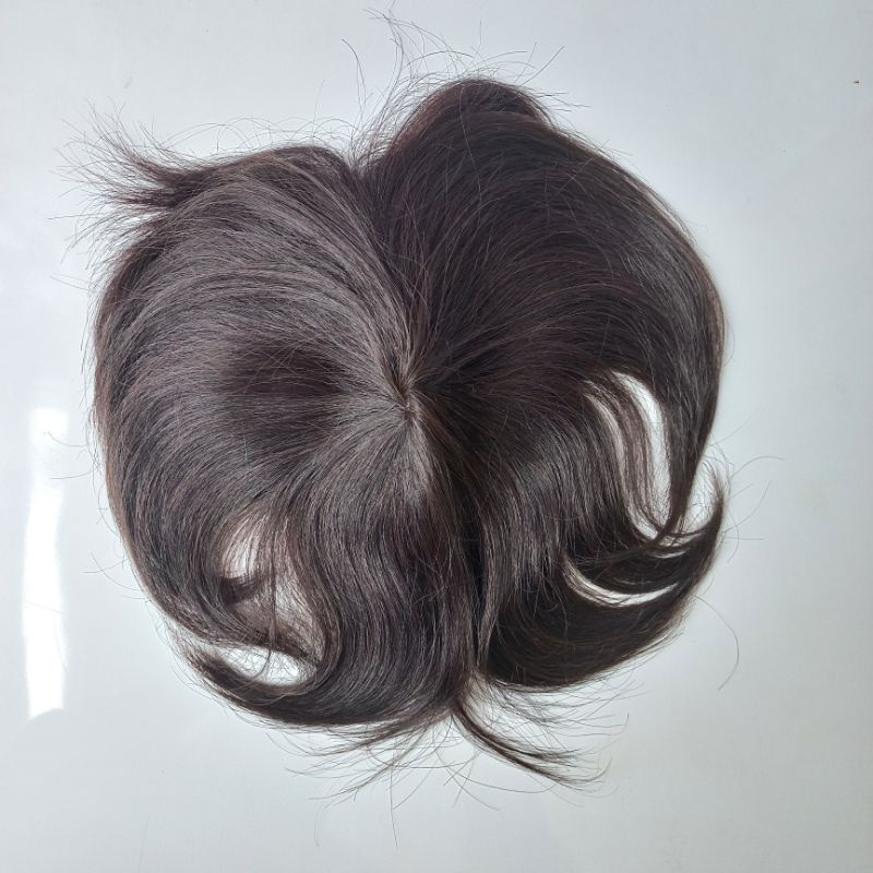 Toupee/ Hair topper Human Hair Penutup Rambut Botak/ Tipis/ Uban  (02)