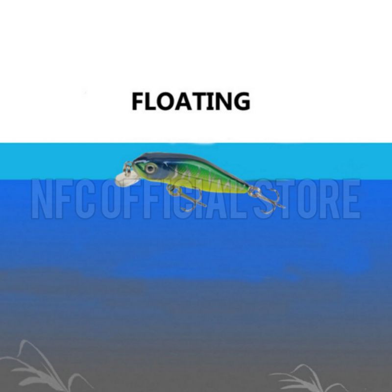 Lure minnow Floating 6cm / 4,5gr dengan Action dan warna KILLER Rekomendasi untuk Ultralight casting