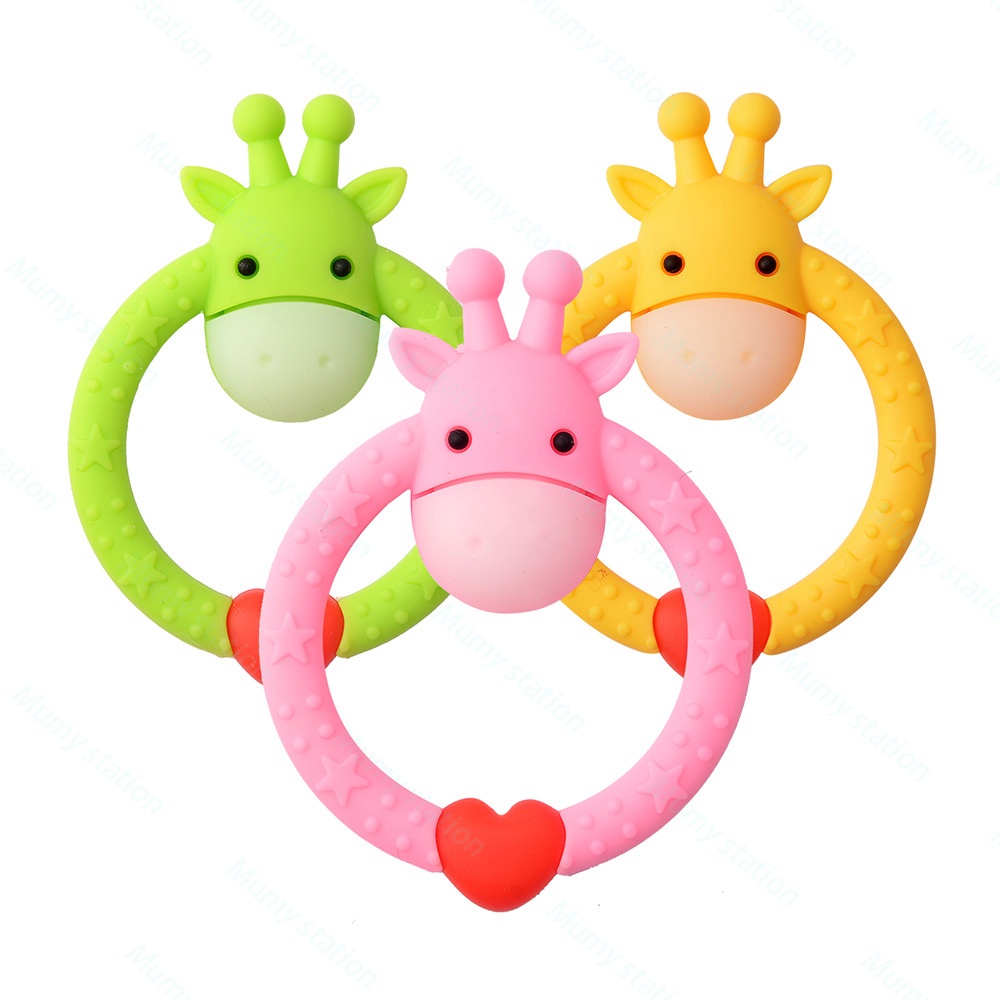 Mumystation teether bayi silikon /mainan gigitan bayi