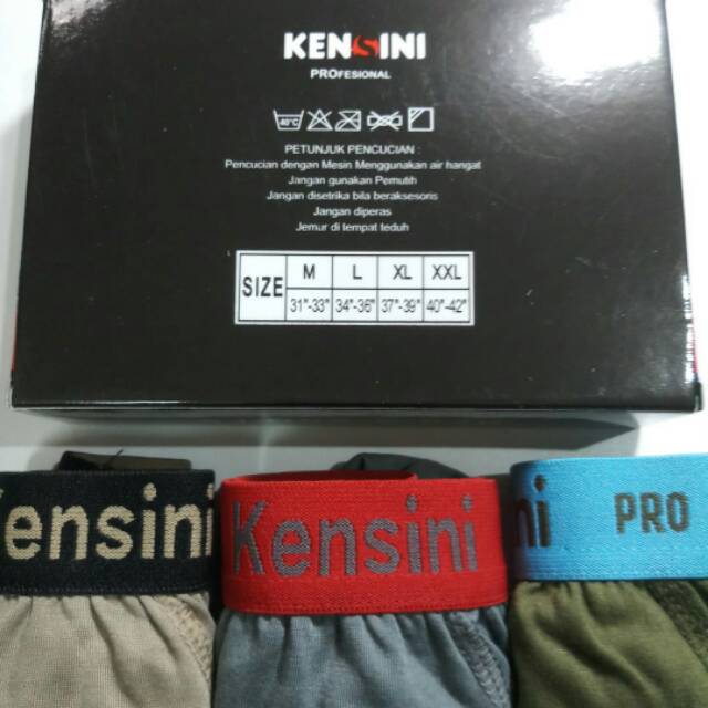 1Box Cd Cowok Kensini Isi 3Pcs Tersedia Size M L XL