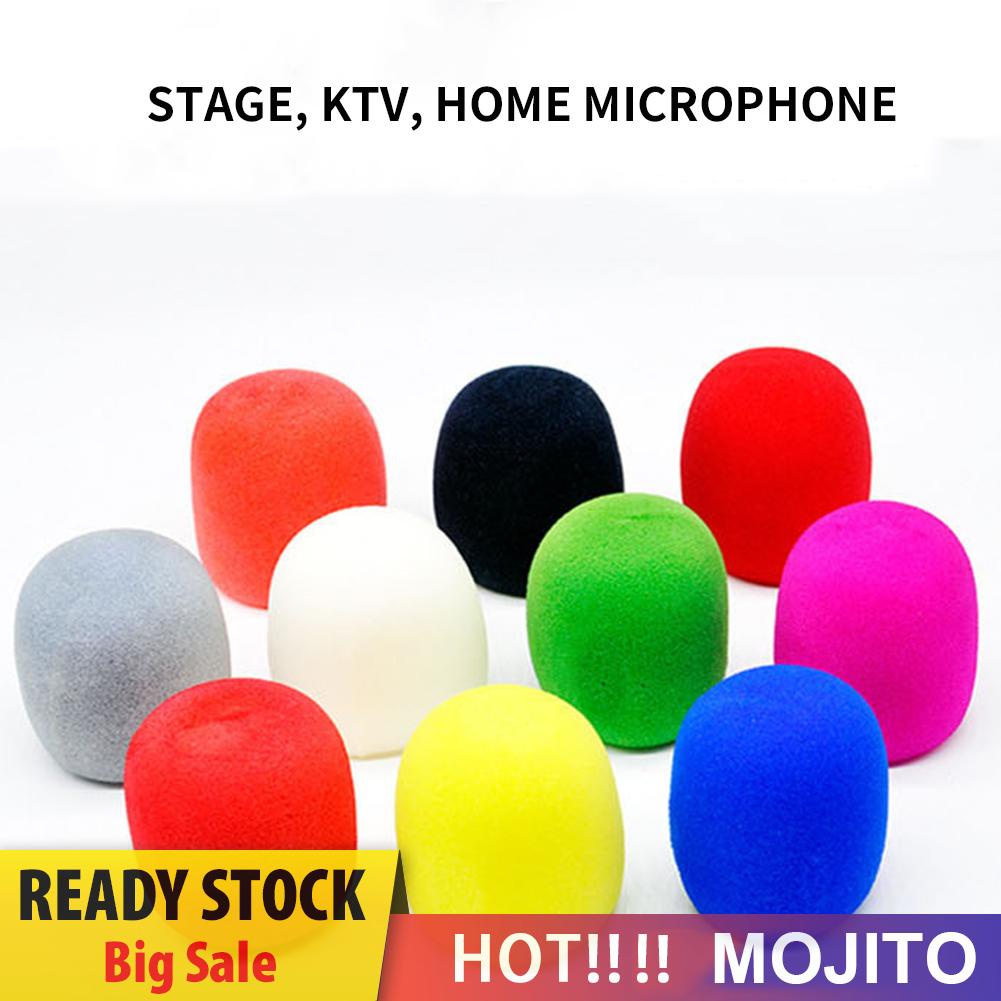 Mojito*10pcs Microphone Foam Professional Studio Windscreen Mic Sponge Cover Cap