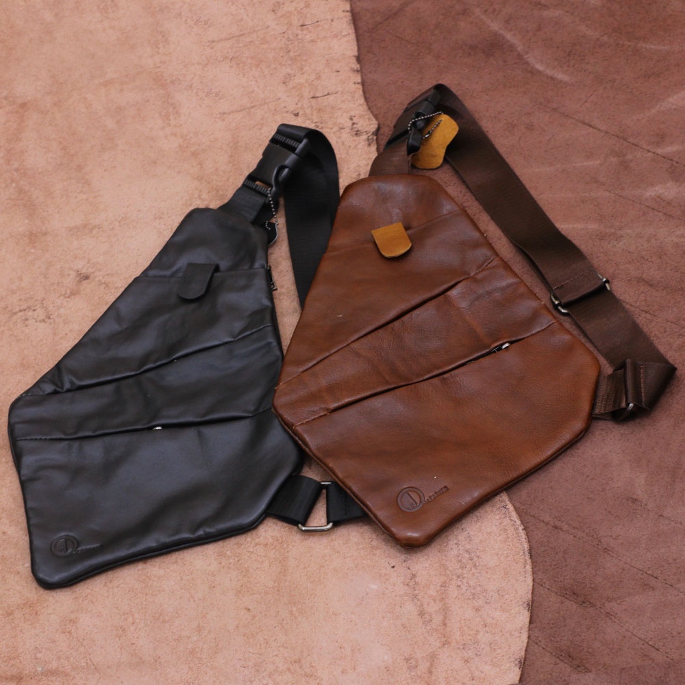 Slingbag Kulit Asli  Tas Selempang Kulit asli POLICE Crossbody Genuine Leather