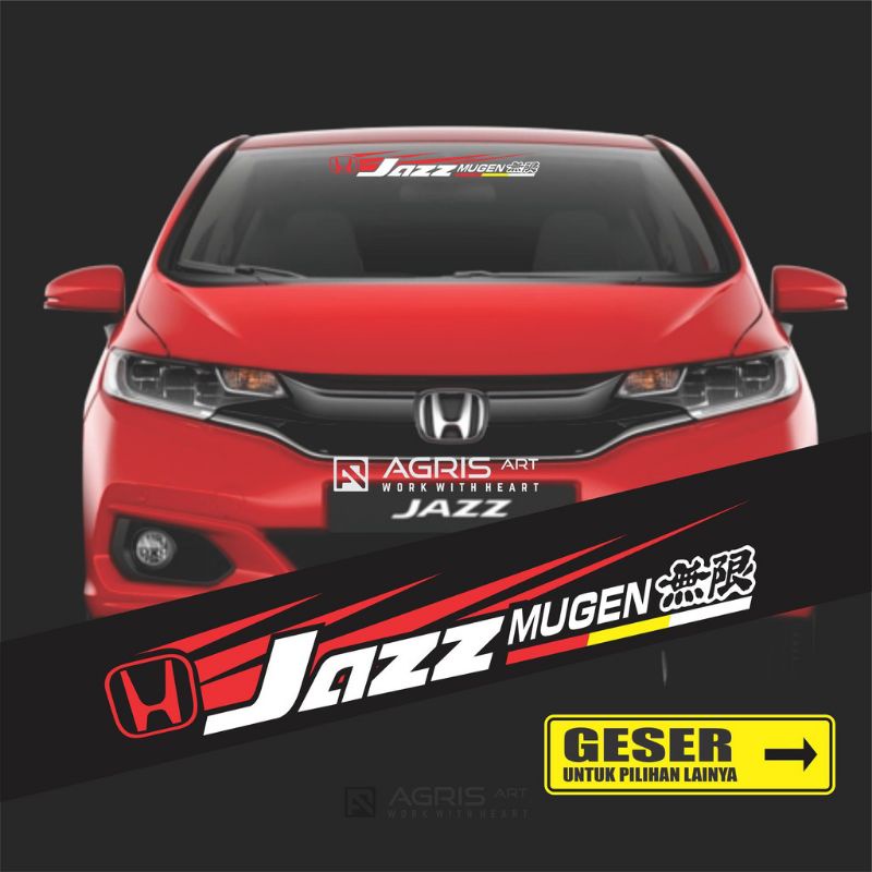 stiker mobil Sticker kaca depan mobil jazz