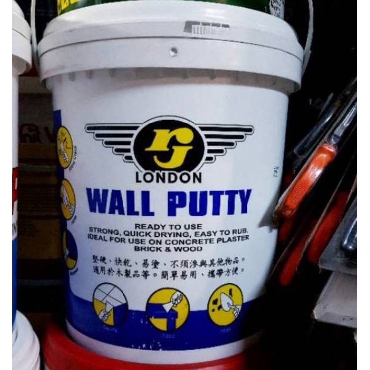 Dempul RJ London Tembok Kayu 25 kg Wall Putty Plamir Serbaguna Dinding