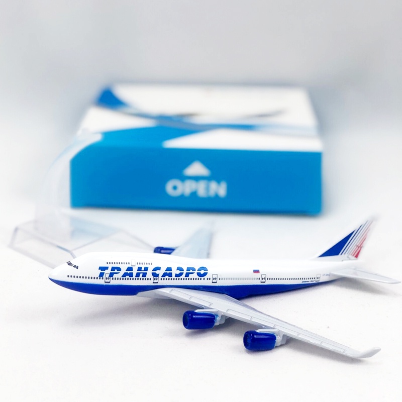 Pesawat Antar Benua Rusia Boeing 747model Pesawat Die-cast Alloy Metal B747 Model Pesawat 16CM