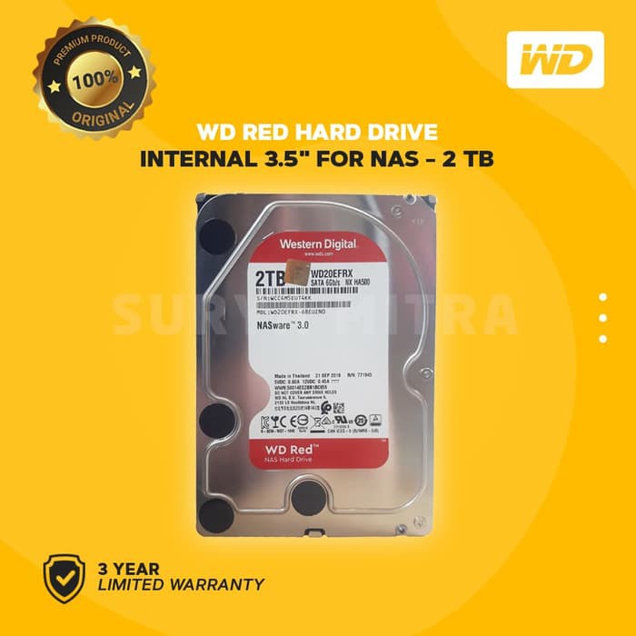 Hardisk / Harddisk / HDD WD Caviar Red 2TB Internal 3.5&quot; For NAS