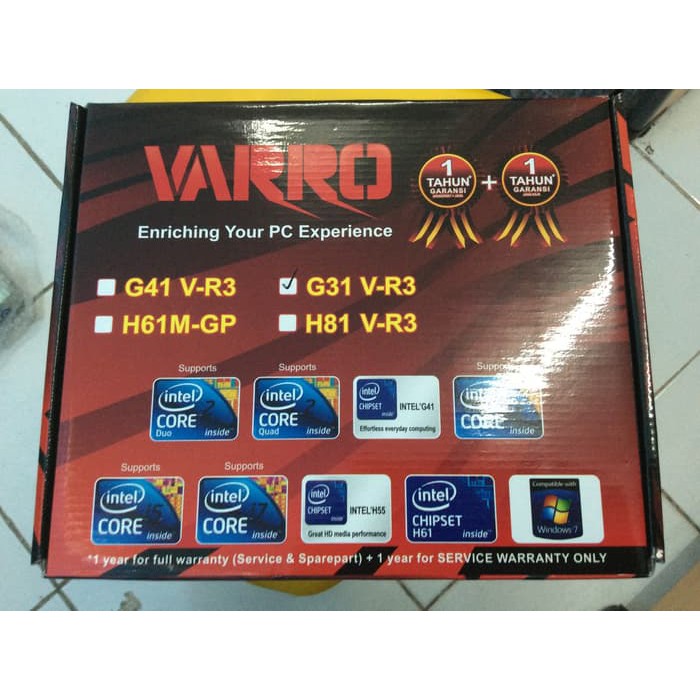 [DISC 50%] MAINBOARD MOTHERBOARD VARRO G31 GARANSI 1 TAHUN