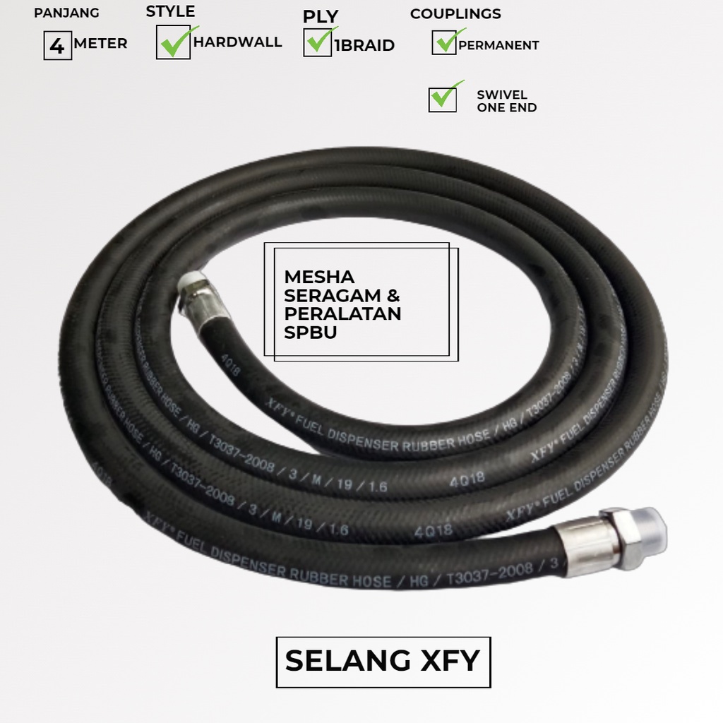 Selang Swivel Nozzle XFY dengan Ukuran 3/4 dan Panjang 4 Meter