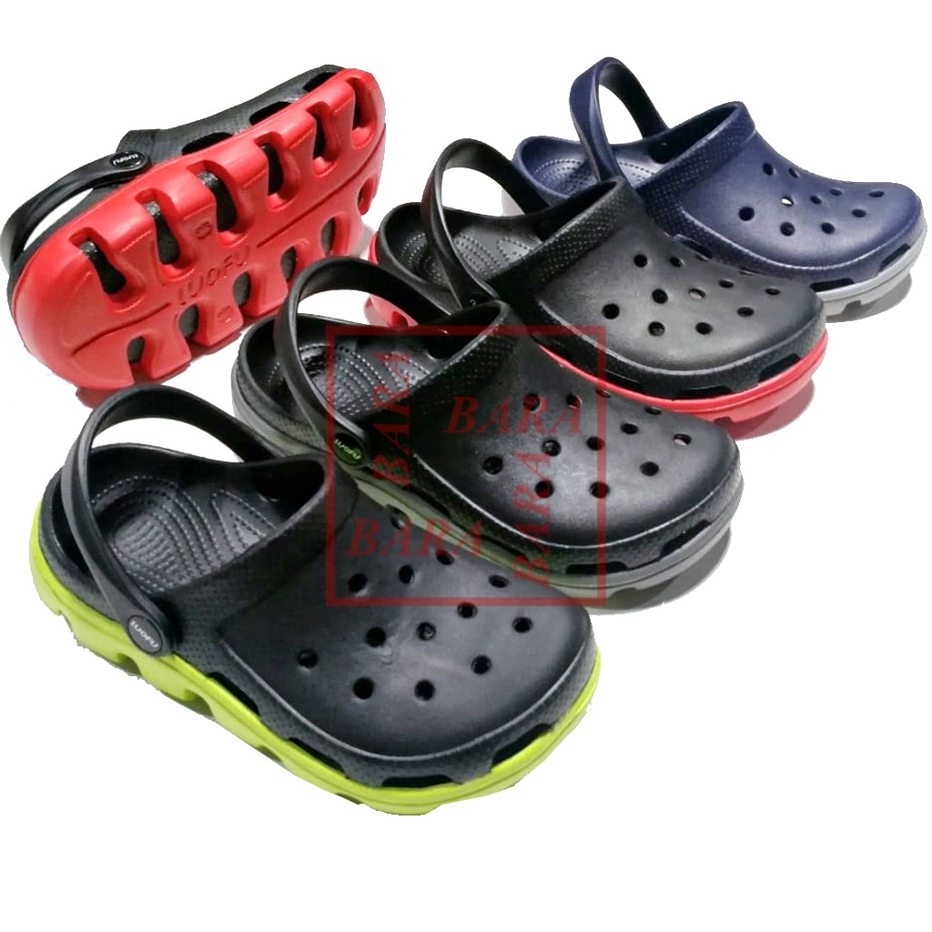 Luofu Sandal Jelly Karet Bakpau Dewasa Pria E6131 (AG1-AF1)