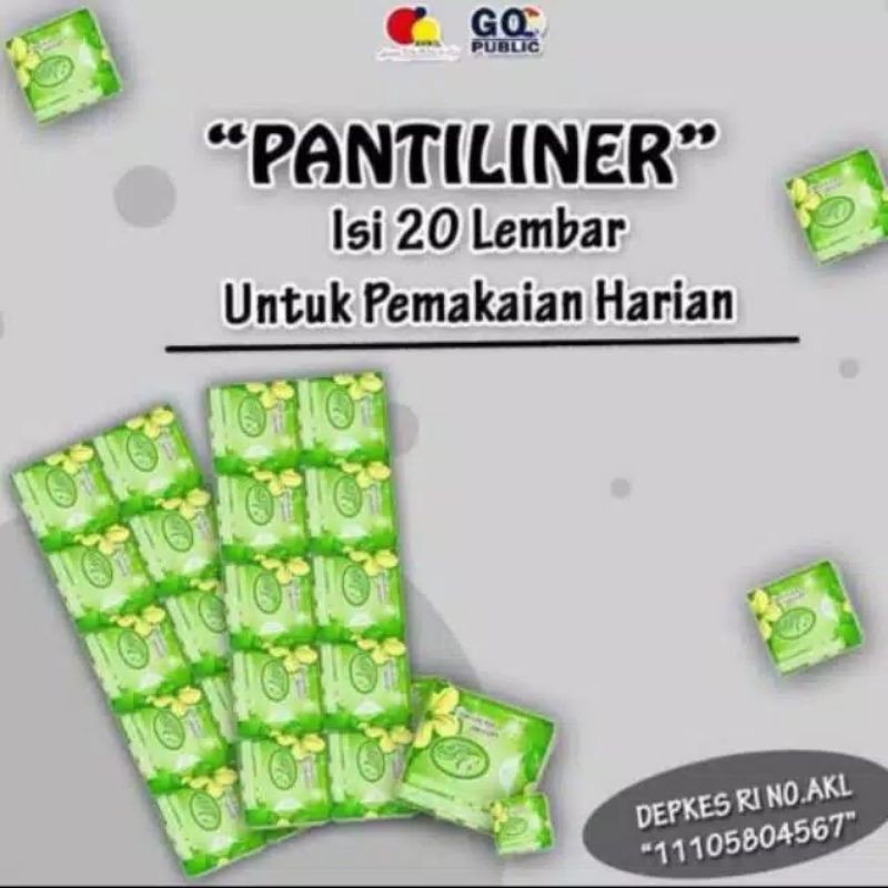 Pembalut Avail Hijau Pantyliner 1Ball /  AVAIL HIJAU FEMININE COMFOR 1BALL ISI 10 PACK / PEMBALUT