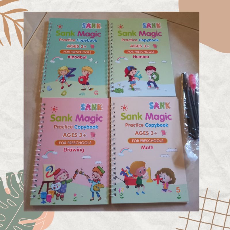 

Sank magic book 1 set isi 4 / sank magic copybook/buku latihan menulis anak paud