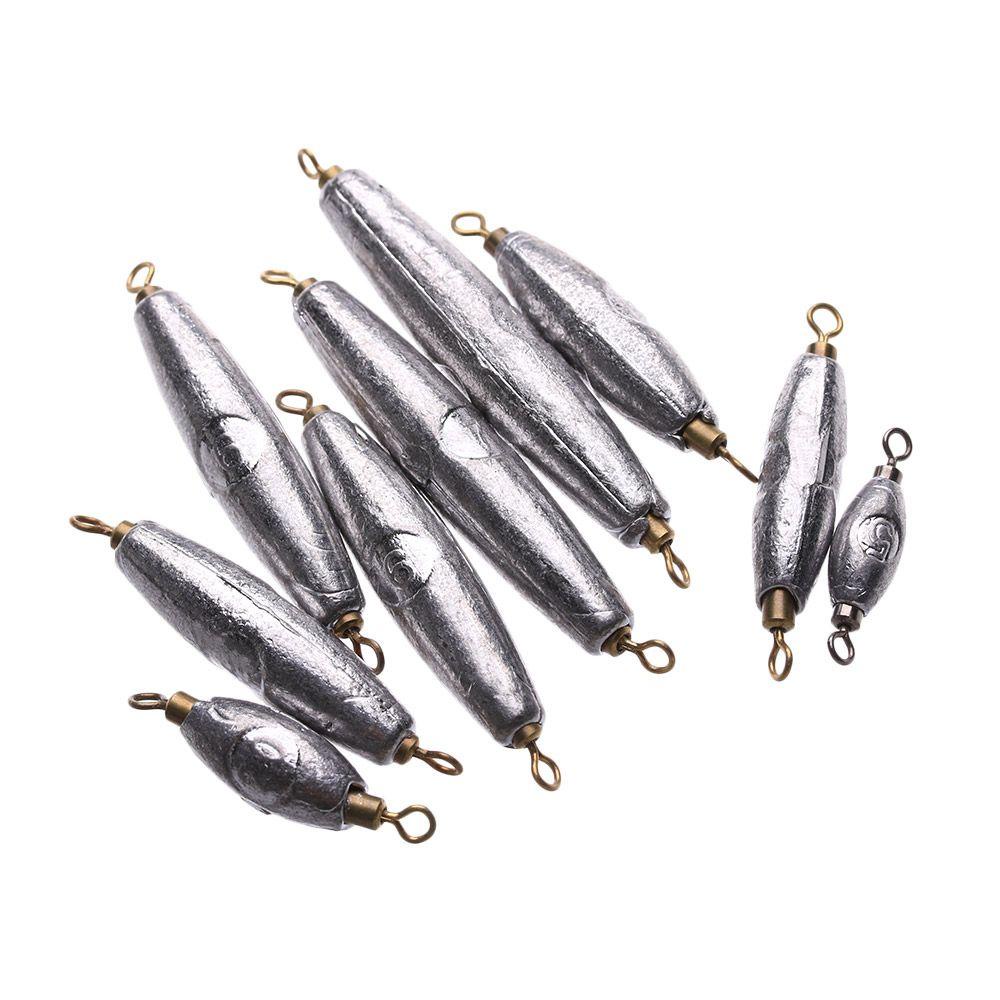 Wonder 5pcs Lead Sinkers Panas Anti Debu American Swivel Tahan Lama Berbentuk Olive