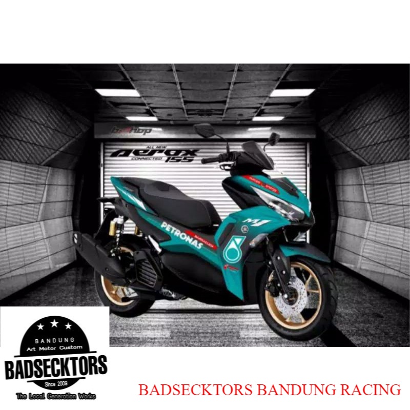 Decal Yamaha Aerox 155 New Conected Motif Petronas keren