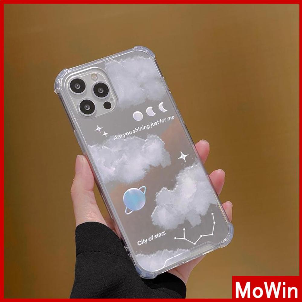 iPhone Case Acrylic HD Mirror Airbag Shockproof Protection Camera Cloud Moon Planet Starry Sky Compatible For iPhone 11 iPhone 13 Pro Max iPhone 12 Pro Max iPhone 7 Plus iPhone xr