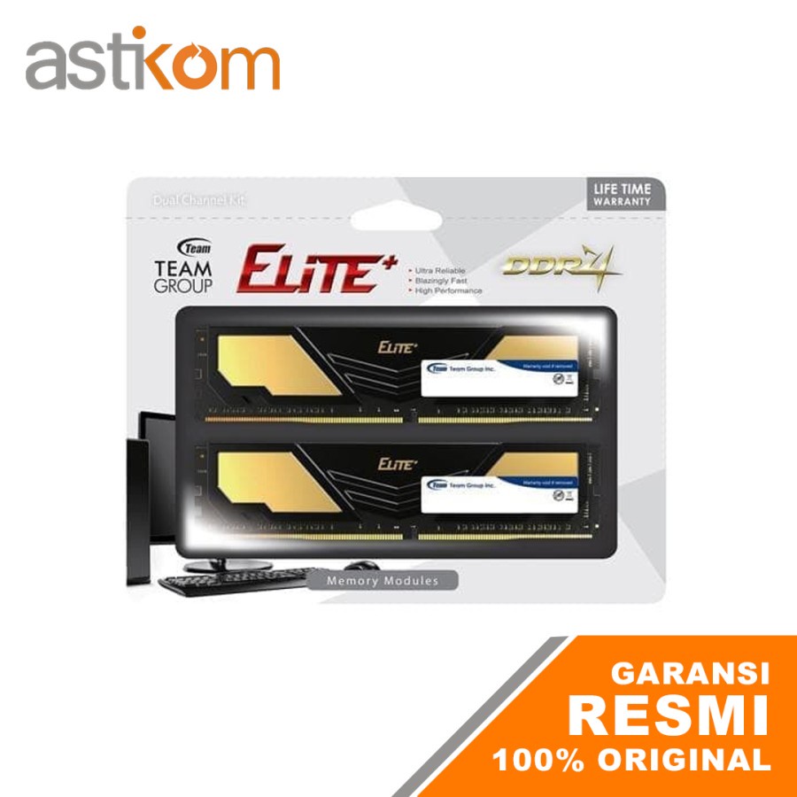 RAM TEAM ELITE PLUS DDR4 2X4GB PC 2666 Pendingin