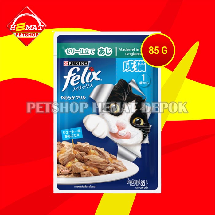 Felix Cat Food Makanan Basah Kucing Wet pouch Kitten Adult 85 Gram