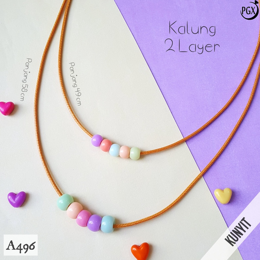 PGX Kalung Wanita Korea Tali Multilayer - Kalung Panjang Hijab - Aksesoris Wanita A496