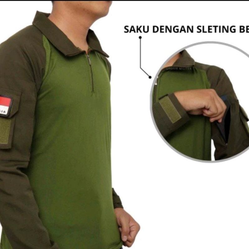 KAOS TACTICAL BDU TANGAN PANJANG KAOS PRIA LAPANGAN