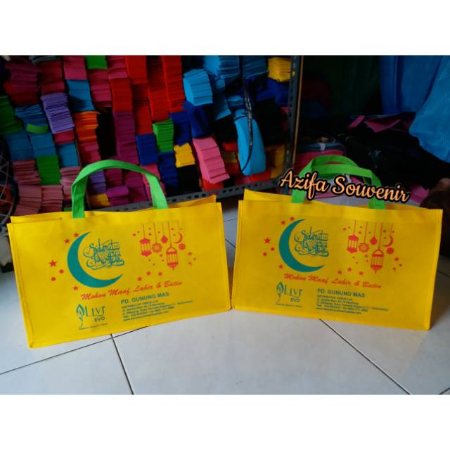 

Tas Souvenir / Goodie Bag Parcel Bingkisan Lebaran Hari Raya Tenteng Banner