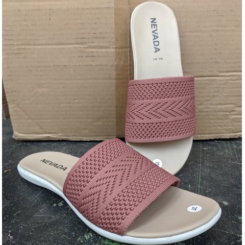 Sandal Slide Selop Rajut Import Termurah - Sandal Wanita Nevada slip on -176