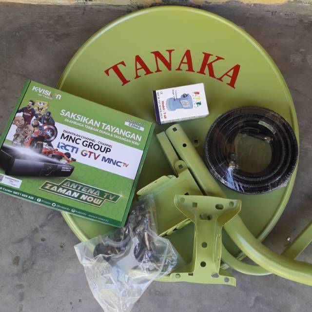 Parabola mini 45 cm + resiver k vision tinggal pasang