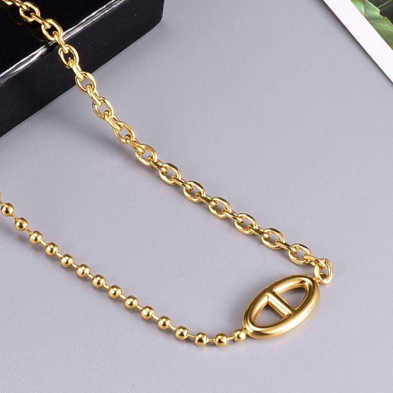 Kalung Titanium DD Gold Rantai Mix Korean Look