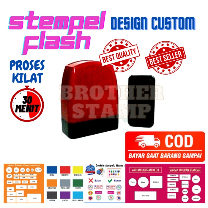 

STEMPEL CUSTOM / 13X43 MM / OTOMATIS TINTA / BISA 2 WARNA