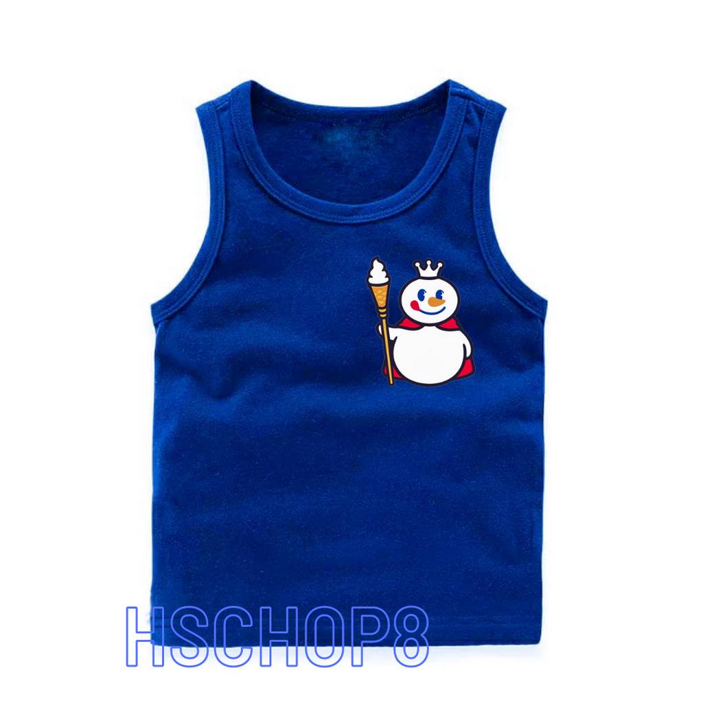 Singlet Anak baju kaos anak Logo MIXUE Unisex Ideal Usia 2-16th Singlet Anak Anak Pakaian Anak Unisex Cowo Cewe