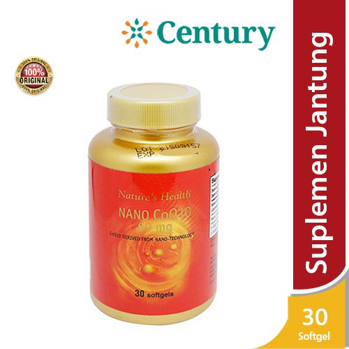 Nature's Health Nano Co Q10 100mg 30 Softgel / Coenzym Q10 / Antioksidan / suplemen jantung