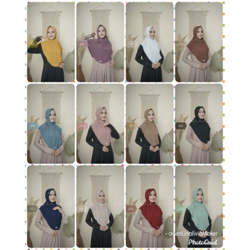 COD AYESIA BY Lina Livia hijab/ Hijab instan tali/ Ori Lina Livia