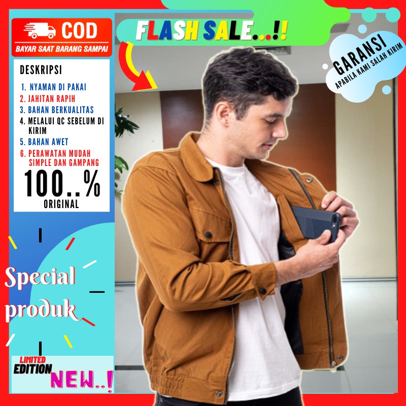 JAKET KANVAS PRIA /Kanvas Jacket Semi Parka/ Jaket Outdoor Pria ORIGINAL Jaket FLIGHT