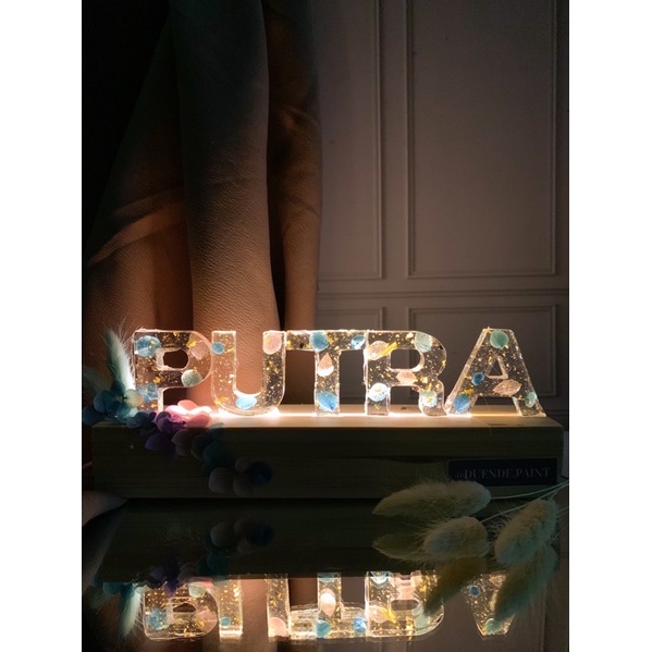 Custom Resin Lamp / Lampu Nama/ Hiasan Nama/ Hadiah Ultah / Hadiah Anniv / Hadiah Pacar