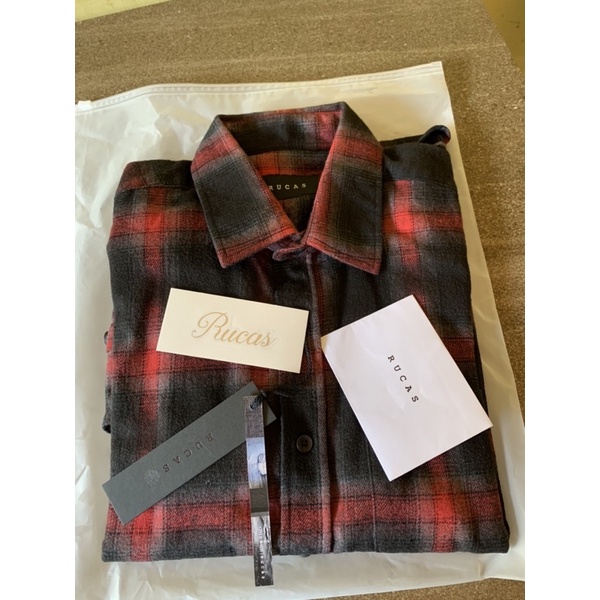kemeja flannel rucas ruby/res zise S