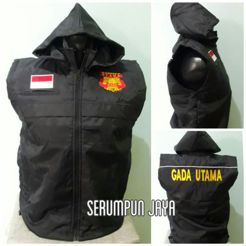 JAKET ROMPI GADA UTAMA - ROMPI GADA UTAMA PARASUT HITAM FULL BORDIR